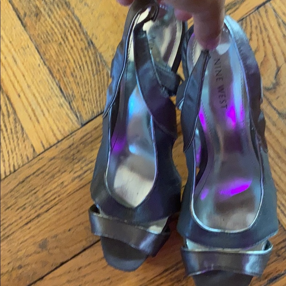 Nine West Grey sandal heels.  Never used.